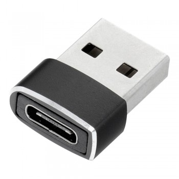 Parveidotājs no USB uz Type-C (OTG) melns
