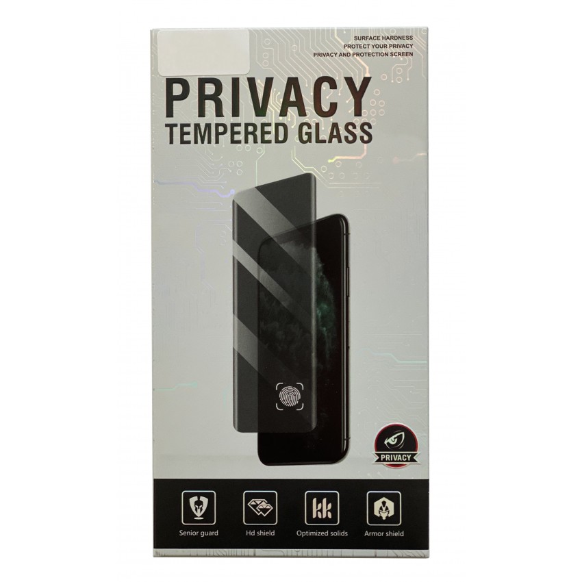 LCD kaitsev karastatud klaas Full Privacy Apple iPhone 12 Pro Max must