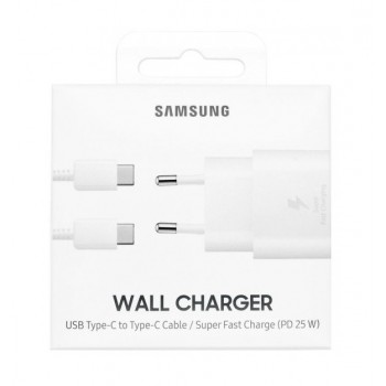Charger Samsung EP-TA800XWEGWW 25W + Type-C cable 25W white