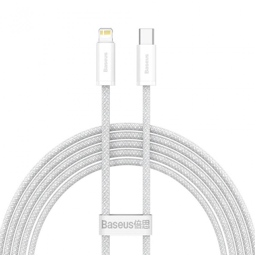 USB kabelis Baseus Dynamic no Type-C uz Lightning 20W 2.0m balts CALD000102