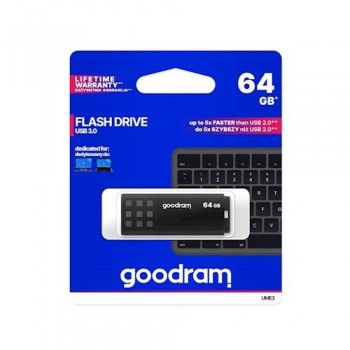 USB zibatmiņa Goodram UME3 64GB USB 3.0 melns