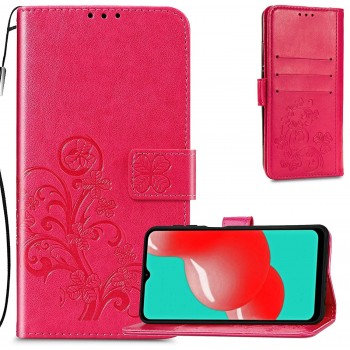 Maciņš Flower Book Samsung A536 A53 5G rožu sarkans