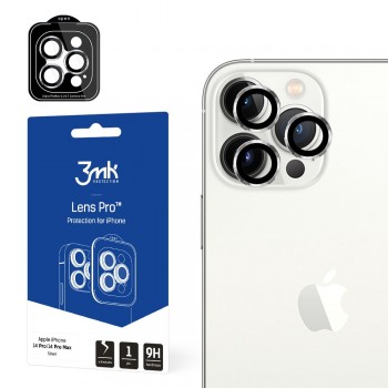 Aizsargstikls kameras 3mk Lens Pro Apple iPhone 11/12/12 Mini sudrabs