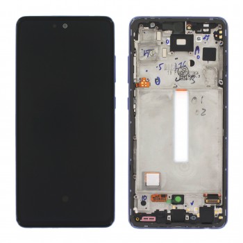 Displejs Samsung A525 A52 4G/A526 A52 5G ar skārienjūtīgo paneli ar rami oriģināls Awesome Violet (service pack)