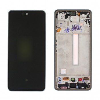 Displejs Samsung A536 A53 5G ar skārienjūtīgo paneli ar rami oriģināls Awesome Black (service pack)