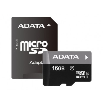 Atminas karte ADATA microSD 16GB (UHS-I Class 10) + SD adapter