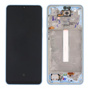 Displejs Samsung A336 A33 5G ar skārienjūtīgo paneli ar rami oriģināls Awesome Blue (service pack)