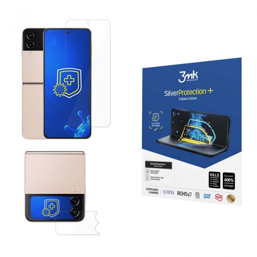 LCD aizsargplēve 3mk Silver Protection+ Folded Edition Samsung F721 Z Flip4 5G