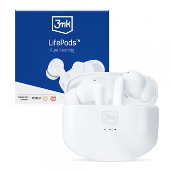 Wireless headphones 3mk LifePods white