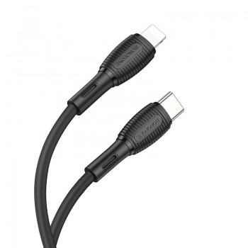 USB kabelis Borofone BX86 Advantage PD Type-C uz Lightning 1.0m melns