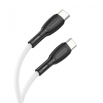 USB kabelis Borofone BX86 Advantage 60W Type-C 1.0m balts