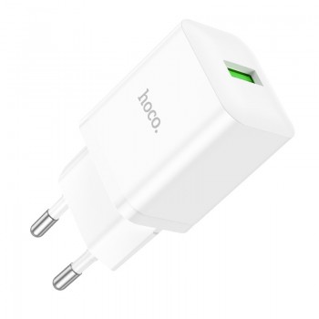 Lādētājs Hoco N26 USB-A Quick Charge 3.0 18W balts