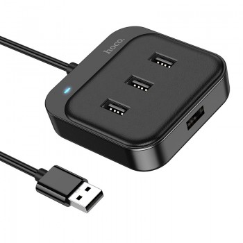USB jaotur Hoco HB31 Easy 4-in-1 converter USB to 4xUSB2.0 1.2m must