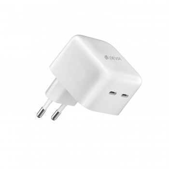 Charger  Devia Extreme Speed GaN PD+QC 2xType-C 35W white