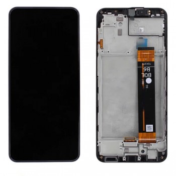 Displejs Samsung A236 A23 5G ar skārienjūtīgo paneli ar rami oriģināls Black (service pack)