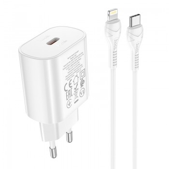 Charger Hoco N22 PD25W + Lightning white
