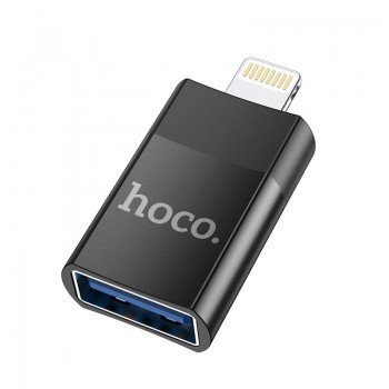 Parveidotājs Hoco UA17 Lightning to USB-A melns