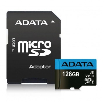 Memory card ADATA microSD 128GB (UHS-I Class 10) + SD adapter