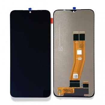 Displejs Samsung A145 A14 4G ar skārienjūtīgo paneli melns HQ