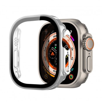 LCD kaitsev karastatud klaas/ümbris Dux Ducis Hamo Apple Watch Ultra 49mm hõbedane