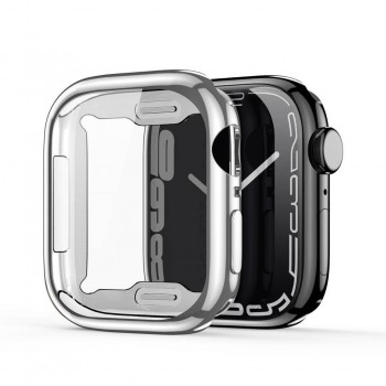 LCD aizsargstikls/vāciņš Dux Ducis Samo Apple Watch 45mm sudrabs