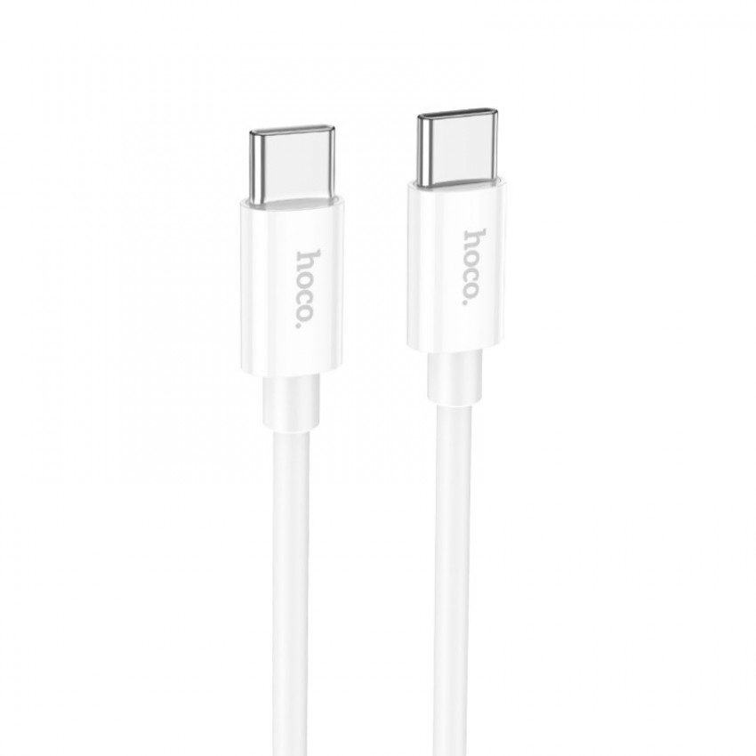 USB kabelis Hoco X87 60W Type-C to Type-C 1.0m balts