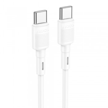 USB kabelis Hoco X83 60W Type-C to Type-C 1.0m balts