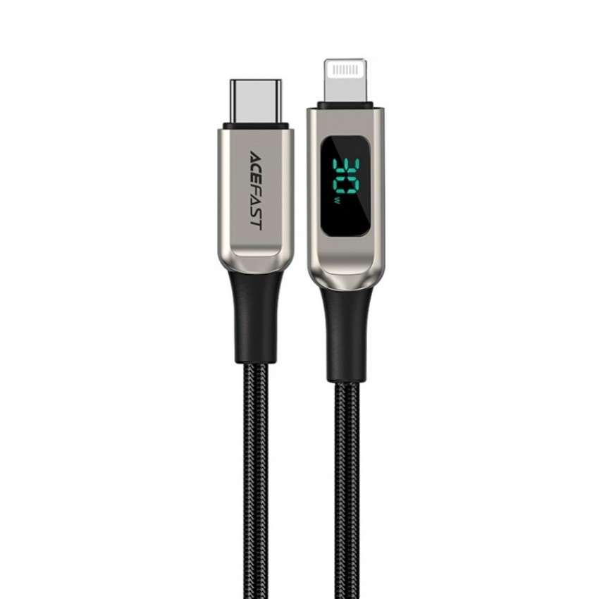 USB kabelis Acefast C6-01 MFi PD30W USB-C to Lightning 1.2m sudrabs
