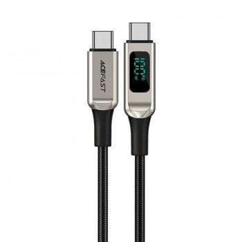 USB kabelis Acefast C6-03 100W USB-C to USB-C 2.0m sudrabs