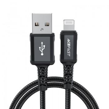USB kabelis Acefast C4-02 MFi USB-A to Lightning 1.8m melns