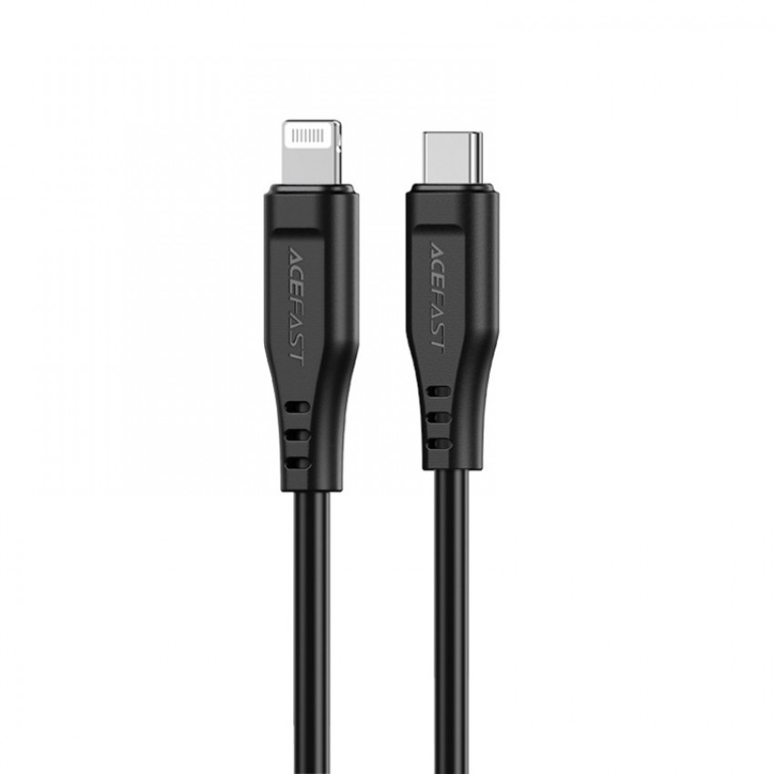 USB kabelis Acefast C3-01 MFi PD30W USB-C to Lightning 1.2m melns
