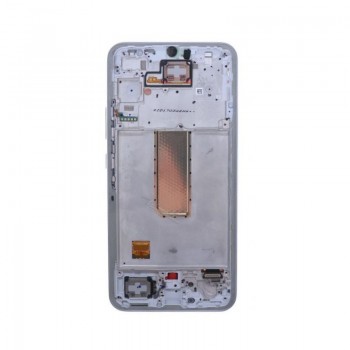Displejs Samsung A346 A34 5G ar skārienjūtīgo paneli ar rami oriģināls Awesome Silver (service pack)