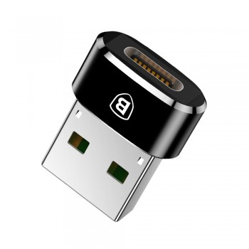 Parveidotājs Baseus Type-C to USB-A melns CAAOTG-01