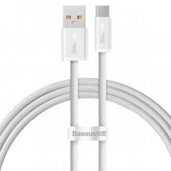 USB kabelis Baseus Dynamic 100W USB-A to Type-C 1.0m balts CALD000602