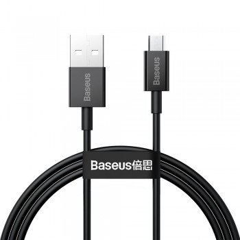 USB cabelis Baseus Superior USB-A to MicroUSB 2A 1.0m melns CAMYS-01