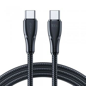USB kabelis Joyroom S-CC100A11 Type-C to Type-C 100W 1.2m melns