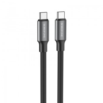 USB kabelis Borofone BX82 60W Type-C to Type-C 1.0m melns