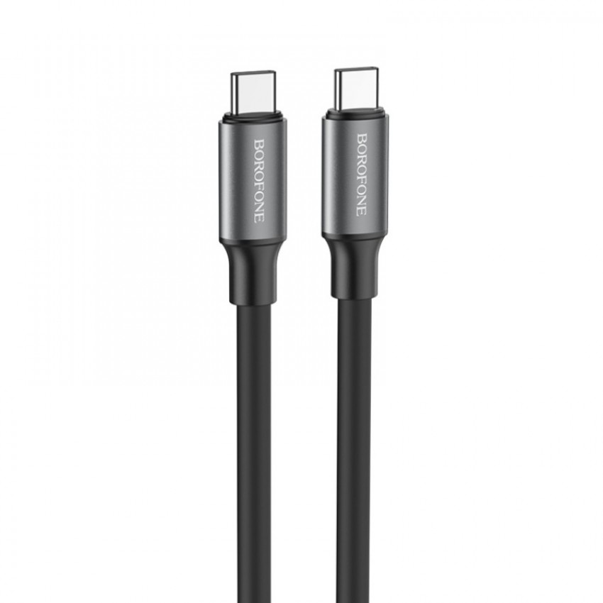 USB kabelis Borofone BX82 60W Type-C to Type-C 1.0m melns