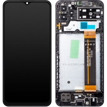 Displejs Samsung A137 A13 4G 2022 ar skārienjūtīgo paneli ar rami oriģināls Black (service pack)