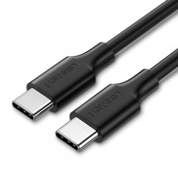 USB kabelis Ugreen US286 USB-C to USB-C 3A 1.0m melns