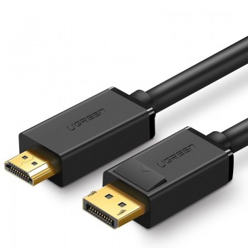 Kabelis Ugreen DP101 DisplayPort to HDMI 2.0m melns