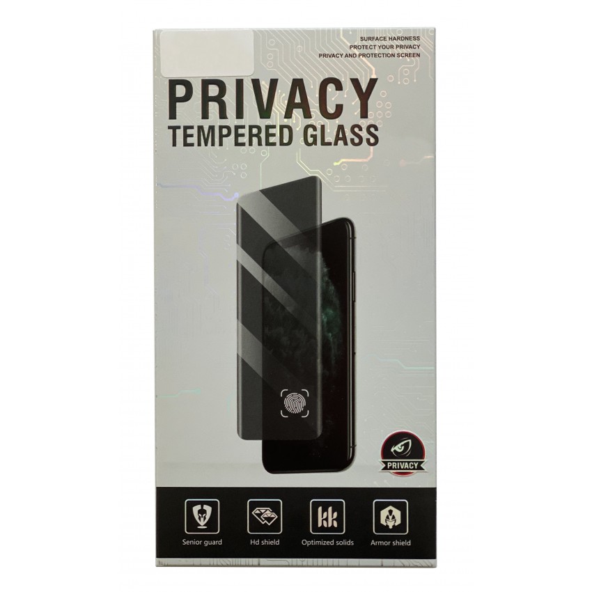 LCD kaitsev karastatud klaas Full Privacy Apple iPhone 15 must