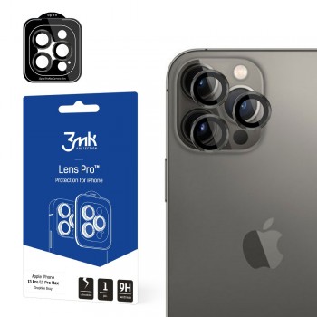 Kaamera kaitseklaas 3mk Lens Pro Apple iPhone 14 Pro/14 Pro Max must