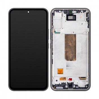 Displejs Samsung A546 A54 5G ar skārienjūtīgo paneli ar rami oriģināls Awesome Graphite (service pack)
