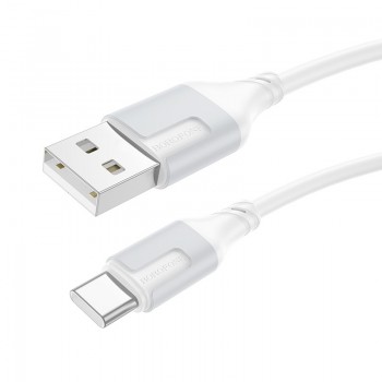 USB kabelis Borofone BX101 USB-A to USB-C 1.0m balts