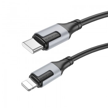 USB kabelis Borofone BX101 USB-C to Lightning 1.0m melns