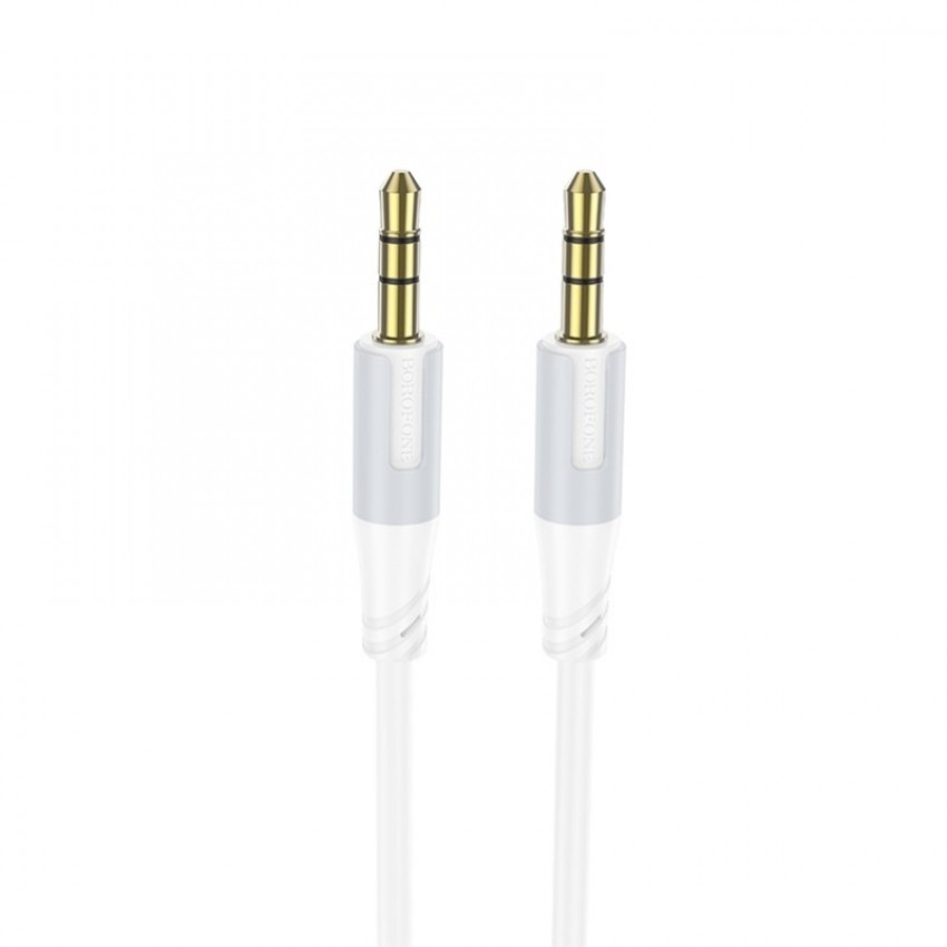 Audio kabelis Borofone BL19 3.5mm to 3.5mm balts