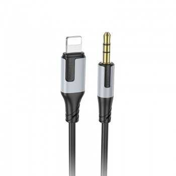 Audio kabelis Borofone BL19 Lightning to 3.5mm melns