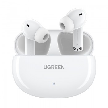 Juhtmevabad kõrvaklapid Ugreen WS200 HiTune T6 Active Noise-Cancelling Earbuds valge