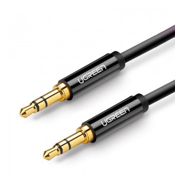 Audio kabelis Ugreen AV112 3,5mm to 3,5mm 1.0m melns
